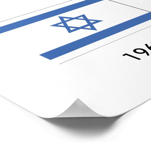 Israël vlag 1967 poster (Hoek)