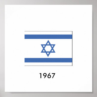Israël vlag 1967 poster