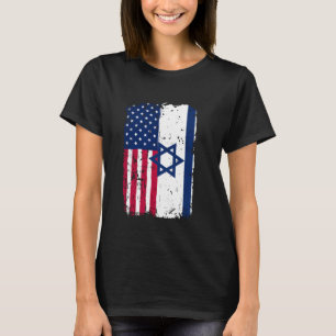 Israël Vlag Amerikaanse Israëlische Vriendschap Pr T-shirt