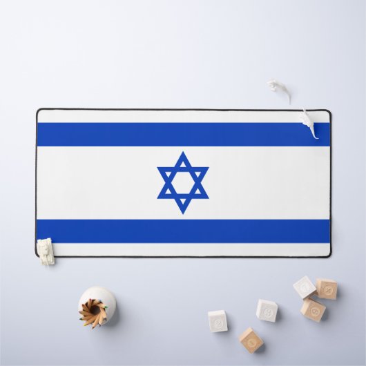Israël vlag blauw en wit modern bureaumat (Kindertafel)