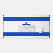 Israël vlag blauw en wit modern bureaumat (Keyboard & Muis)