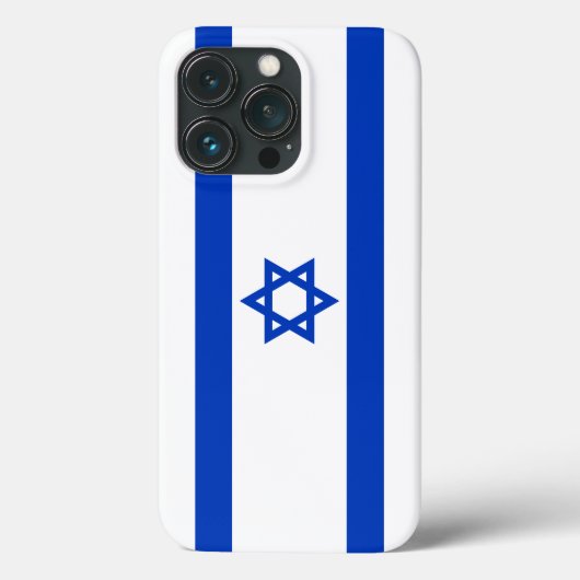 Israël vlag blauw en wit modern Case-Mate iPhone case (Achterkant)