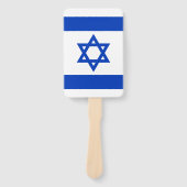 Israël vlag blauw en wit modern patriottisch handwaaier (Voorkant)