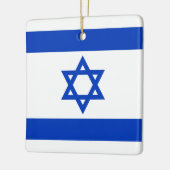 Israël vlag blauw en wit modern patriottisch keramisch ornament (Links)