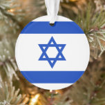 Israël vlag blauw en wit modern patriottisch ornament<br><div class="desc">De vlag van Israël is blauw-wit,  een modern patriottisch Ornament. Verkrijgbaar in vele vormen. Israëlische vlag.</div>