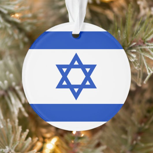 Israël vlag blauw en wit modern patriottisch ornament (Boom)