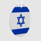 Israël vlag blauw en wit modern patriottisch ornament (voorkant)