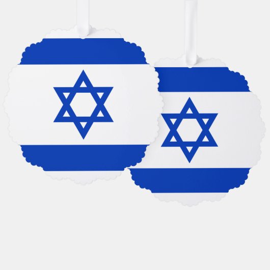 Israël vlag blauw en wit modern patriottisch ornament kaart (Voorkant / Achterkant)