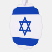 Israël vlag blauw en wit modern patriottisch ornament kaart (Links)