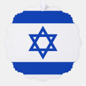 Israël vlag blauw en wit modern patriottisch ornament kaart (Voorkant)