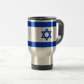Israël vlag blauw en wit modern patriottisch reisbeker (Voorkant rechts)