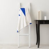 Israël vlag blauw en wit modern patriottisch sherpa deken (In situ)