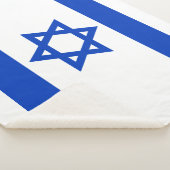 Israël vlag blauw en wit modern patriottisch sherpa deken (3/4)