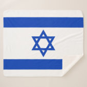 Israël vlag blauw en wit modern patriottisch sherpa deken (Voorkant (horizontaal))