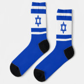 Israël vlag blauw en wit modern patriottisch sokken (Links)