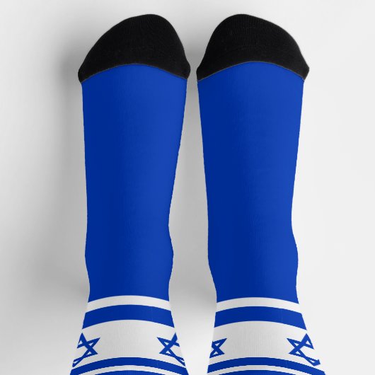 Israël vlag blauw en wit modern patriottisch sokken (Top)