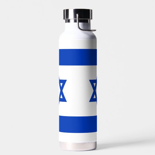 Israël vlag blauw en wit modern patriottisch waterfles (Links)