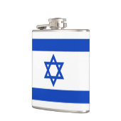 Israël vlag blauw en wit patriottisch modern heupfles (Links)