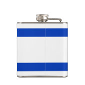 Israël vlag blauw en wit patriottisch modern heupfles (Achterkant)
