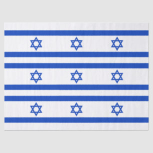 Israël vlag blauw en wit ster van David patroon Tissuepapier
