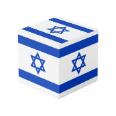 Israël vlag blauw wit modern kubus (Achter hoekig)