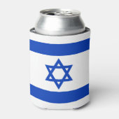 Israël vlag blauw wit modern patriottisch patroon blikjeskoeler (Blikje Voorkant)