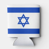 Israël vlag blauw wit modern patriottisch patroon blikjeskoeler (Achterkant)