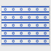 Israël vlag blauw wit modern patriottisch patroon cadeaupapier (Vlak)