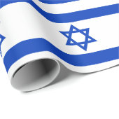 Israël vlag blauw wit modern patriottisch patroon cadeaupapier (Rol Hoek)