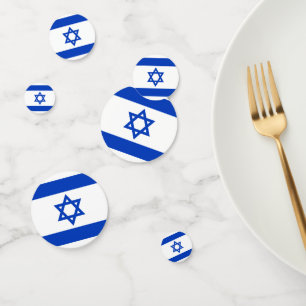 Israël vlag blauw wit modern patriottisch patroon confetti