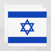 Israël vlag blauw wit modern patriottisch patroon feestdagenkaart (Voorkant / Achterkant)