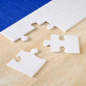 Israël vlag blauw wit modern patriottisch patroon legpuzzel (Zijkant)