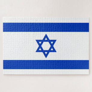 Israël vlag blauw wit modern patriottisch patroon legpuzzel