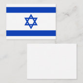 Israël vlag blauw wit modern patriottisch patroon notitiekaartje (Voorkant / Achterkant)