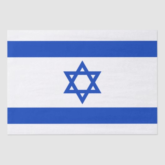 Israël vlag blauw wit modern patriottisch patroon tissuepapier (Voorkant)