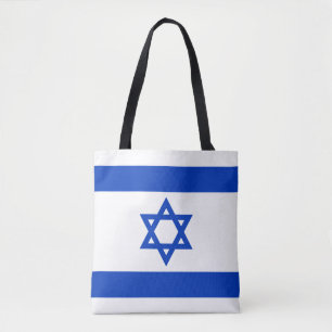 Israël vlag blauw wit modern patriottisch tote bag