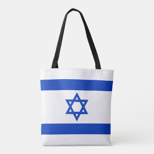 Israël vlag blauw wit modern patriottisch tote bag (Achterkant)