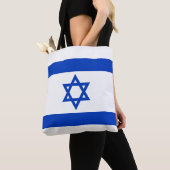 Israël vlag blauw wit modern patriottisch tote bag (Dichtbij)