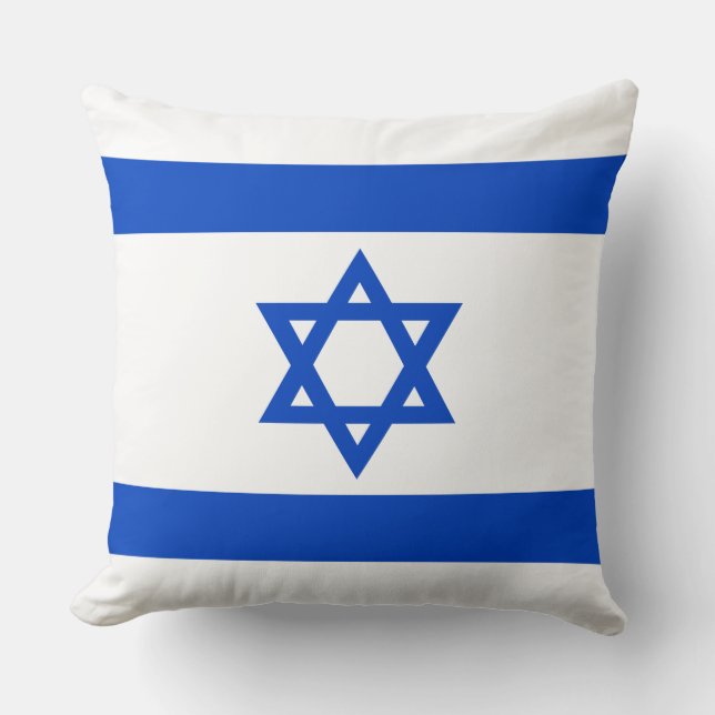 Israël vlag blauwe Davidster Kussen (Voorkant)