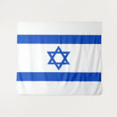 Israël vlag blauwe Ster van David Wandkleed (Voorkant (horizontaal))