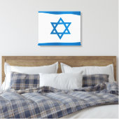 Israël Vlag Canvas Afdruk (Insitu (Slaapkamer))