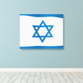Israël Vlag Canvas Afdruk (Insitu (Houten vloer))