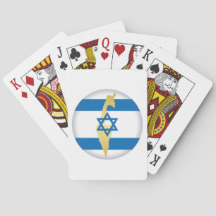 Israël Vlag en Kaart Blauwe Davidster Embleem