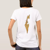 Israël Vlag en Kaart dk T-shirt (Achterkant)