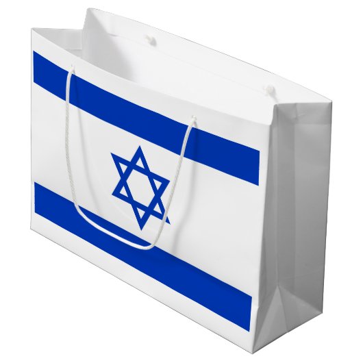 Israël-vlag Groot Cadeauzakje (Voorkant Gekanteld)