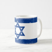 Israël Vlag Grungge Koffiemok (Voorkant rechts)