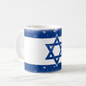 Israël Vlag Grungge Koffiemok (Voorkant links)