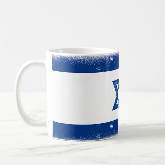 Israël Vlag Grungge Koffiemok (Links)