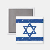 Israël Vlag Grungge Magneet (Voorkant / Achterkant)