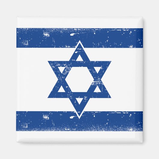 Israël Vlag Grungge Magneet (Voorkant)